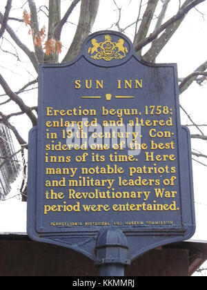 Questo titolo si riferisce a una fotografia o immagine di Betlemme, Pennsylvania, che mostra una scena o un punto di riferimento notevole all'interno della città. Foto Stock