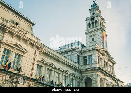 Parti di questo edificio di architettura di Arad, Romania Foto Stock