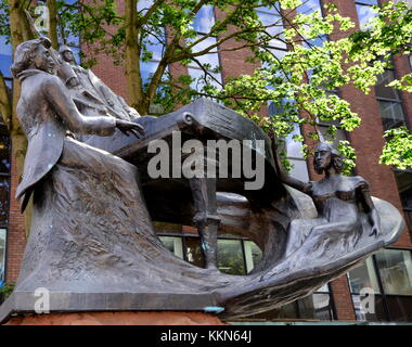 Fryderyk Chopin statua in Manchester Foto Stock