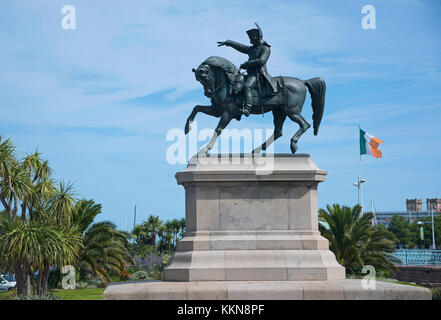 Statua equestre di Napoleone a Cherbourg, Francia Foto Stock