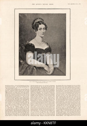 1897 Il grafico DI SUA ALTEZZA REALE IL PRINCIPE DI GALLES Duchessa di Kent, madre della Regina Victoria Foto Stock