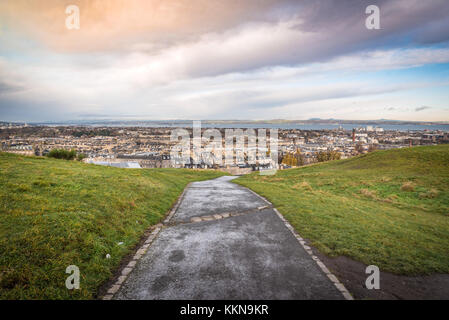 Edimburgo nord vista dal Carlton Hill Foto Stock