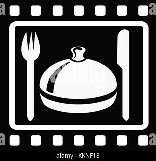 La striscia del film belle icone da pranzo Foto Stock