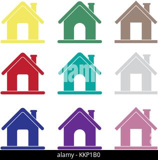 Home icone, casa diverse icone per internet, vettore homepage Illustrazione Vettoriale