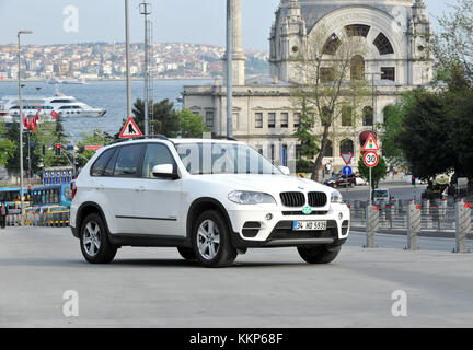 La BMW X5 (E70; 2006-2013) tedesco SUV premium ad Istanbul in Turchia Foto Stock