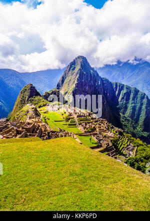 Machu Picchu in condizioni di luce diurna Foto Stock