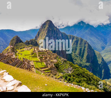 Machu Picchu in condizioni di luce diurna Foto Stock