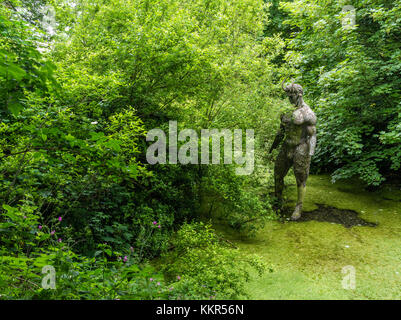 Statua del diavolo al Devil's Hole su Jersey Foto Stock