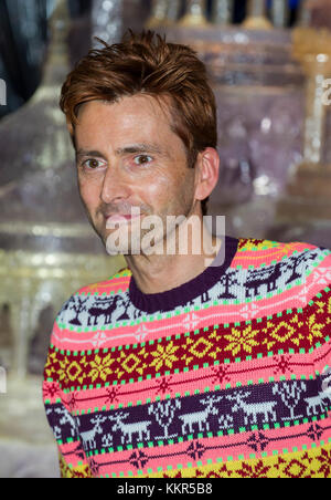 Evento di lancio VIP "Hogwarts in the Snow" al Warner Bros Tour degli studi di Londra Foto Stock