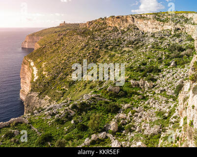 Dingli Cliffs su Malta Foto Stock