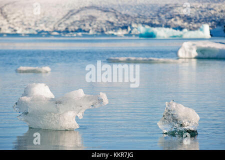 Iceberg di Jokulsarlon laguna glaciale, austurland, orientale, Islanda Islanda Foto Stock