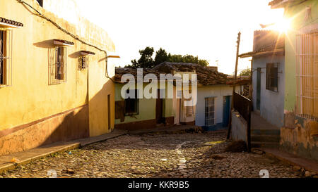 Una tipica scena di strada in Trinidad, Cuba Foto Stock