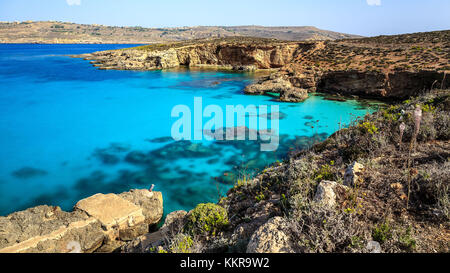 Malta, ufficialmente conosciuta come la Repubblica di Malta è un Southern isola Europea paese costituito da un arcipelago nel Mar Mediterraneo. Foto Stock