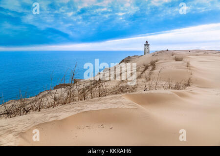 Il Lighthouse Rubjerg Knude in Danimarca Foto Stock