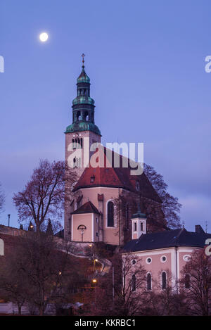 Austria salisburghese, Salisburgo, Mullner Kirche chiesa, alba Foto Stock