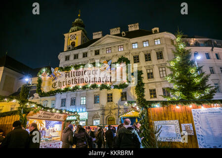 Austria, Vienna, Piazza Am Hof, mercatino di natale Foto Stock