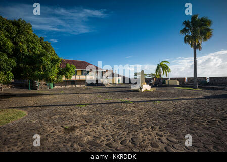 Paesi bassi, Sint Eustatius, oranjestad, fort oranje, interno Foto Stock