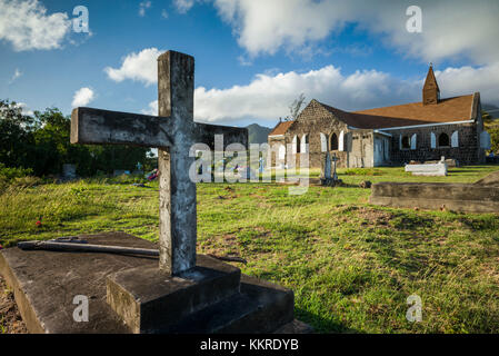 Saint Kitts e Nevis, Nevis, Hicks Borgo San Giacomo Chiesa anglicana Foto Stock