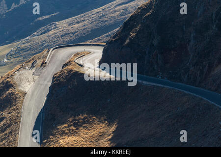 Europa, Austria/Italia, Alpi, Alto Adige, Montagne - Passo Rombo - Timmelsjoch - strada Alpino Foto Stock