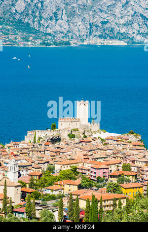 Malcesine, lago di Garda, provincia di Verona, regione Veneto, Italia. Foto Stock