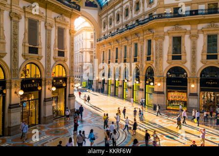 Galleria Vittorio Emanuele II, Milano, Lombardia, Italia. Foto Stock