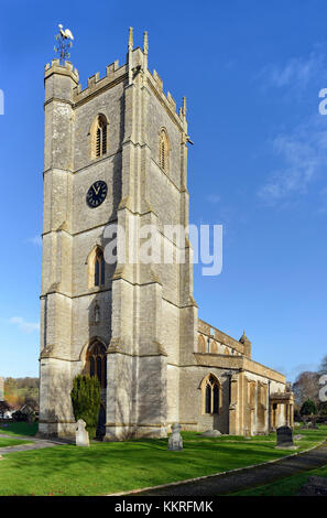 La chiesa di San Barnaba, regina di cammello, somerset home dei mondi più pesante peal di 6 campane Foto Stock