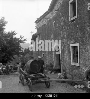 Dutovlje, datiran Portal z letnico 1673 1969 Foto Stock