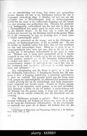 "Die Afrikaanse gedagte" si traduce in "il pensiero Afrikaner". Questo riferimento può riguardare i movimenti intellettuali e culturali sudafricani, in particolare associati al nazionalismo afrikaner durante il XX secolo. Foto Stock