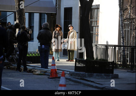 NEW YORK, NY - 7 MARZO: Woody Allen ed Elaine May sono state girate le riprese di "The Woody Allen Amazon Project" il 7 marzo 2016 a New York. Persone: Woody Allen, Elaine May Foto Stock