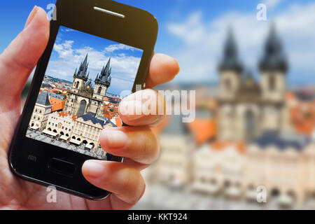 Staromestske namesti, stare Mesto (UNESCO), Praha, Ceska republika / Piazza della Città Vecchia (UNESCO), Praga, Repubblica Ceca Foto Stock