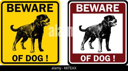 Attenzione di cane segno - vettore Illustrazione Vettoriale
