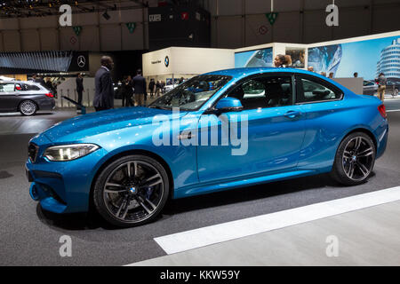 Ginevra, Svizzera - 1 Marzo 2016: Nuova 2017 BMW M2 Coupe auto presentati presso la 86Geneva International Motor Show. Foto Stock