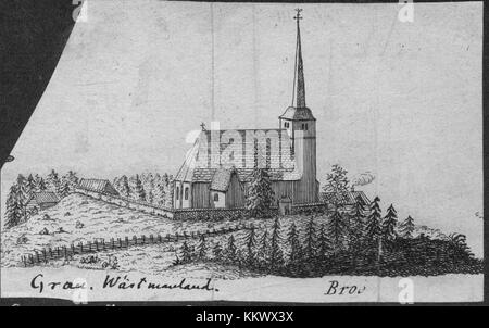 La chiesa di Bro, situata in Svezia, è un sito storico di notevole valore architettonico e culturale. Foto Stock