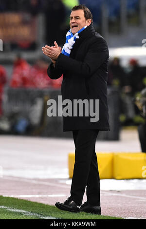 Roma, Italia. 02dec, 2017. Roma 01-12-2017 lega calcio di serie a stadio olimpico roma spal nella foto head coach spal leonardo semplici fotografo01 credit: indipendente Agenzia fotografica/alamy live news Foto Stock