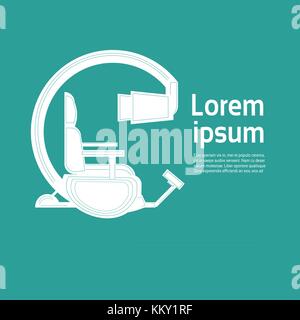 Vuoto simulatore vr virtual reality technology banner con spazio di copia Illustrazione Vettoriale