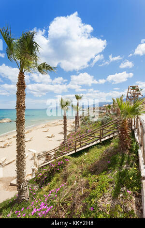 Creta - Grecia - Spiaggia di Hersonissos, Europa Foto Stock