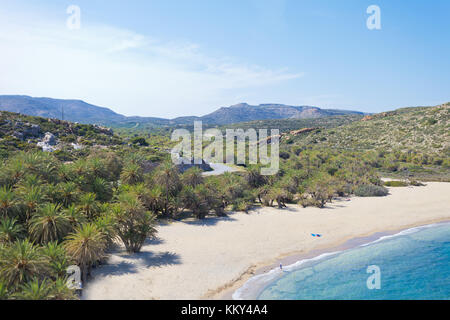 Creta - Grecia - Spiaggia di Vai, Europa Foto Stock