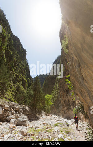 Creta - Grecia - escursioni attraverso la Samaria-Gorge, Europa Foto Stock