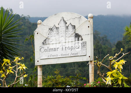 Città segno a Colmar, Berjaya Hills, Pahang, Malaysia Foto Stock