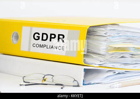 Il PILR compliance office cartella o ring binder Foto Stock