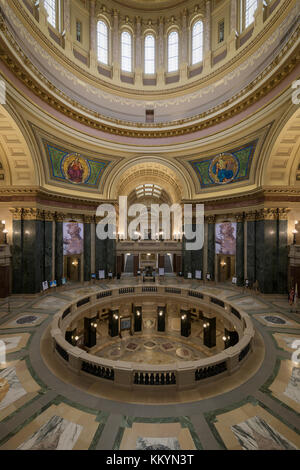 Rotunda del Wisconsin State Capitol di Madison, Wisconsin Foto Stock