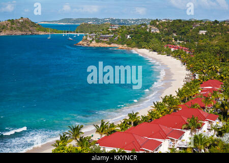 La bellissima spiaggia di Galley Bay in Antigua. Foto Stock