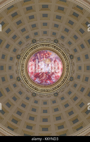 Cupola interna dalla rotonda pavimento del Wisconsin State Capitol di Madison, Wisconsin Foto Stock