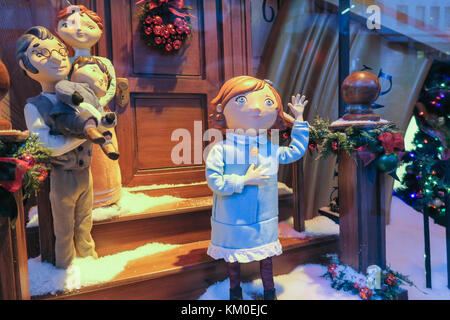 Stagione di Natale a U.R. Macy Flagship Department Store in Herald Square, New York, Stati Uniti d'America Foto Stock