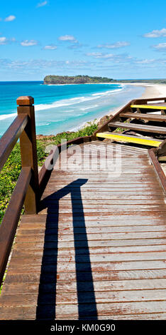 In Australia Fraser Island il vecchio porto di legno come il concetto di vacanza Foto Stock