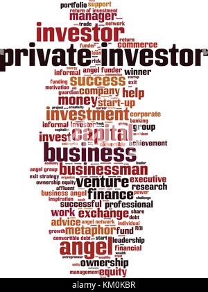 Investitore privato parola concetto cloud. illustrazione vettoriale Illustrazione Vettoriale