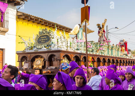 Processione durante la Quaresima | | Antigua Guatemala Foto Stock