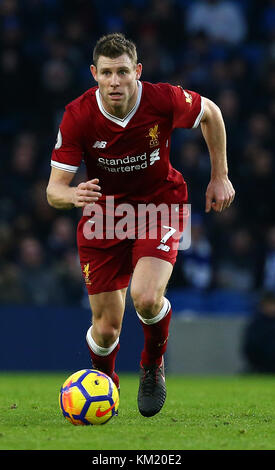 James Milner di Liverpool durante il match di Premier League tra Brighton e Hove Albion e Liverpool presso la American Express Community Stadium di Brighton e Hove. 02 dic 2017.solo uso editoriale *** FA Premier League e Football League immagini sono soggette a licenza DataCo vedere www.football-dataco.com Foto Stock