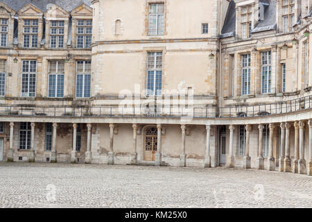 Dettaglio della casa reale di caccia nel castello di Fontainebleau - Francia. Foto Stock