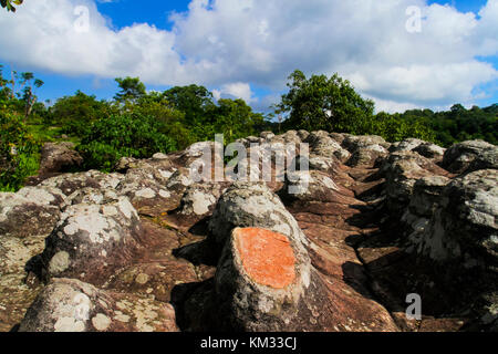 Lan hin taek di Phu hin rong kla parco nazionale in Thailandia Foto Stock